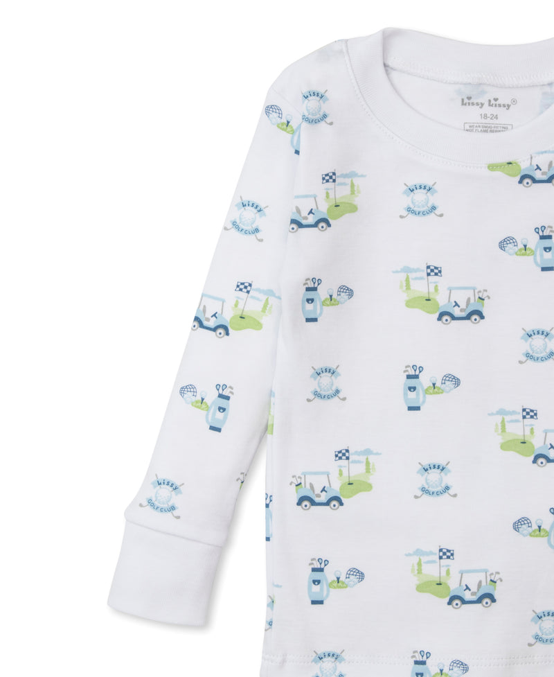 Kissy Golf Club Blue Pajama Set Kissy Kissy, LLC Pima Cotton Pajamas