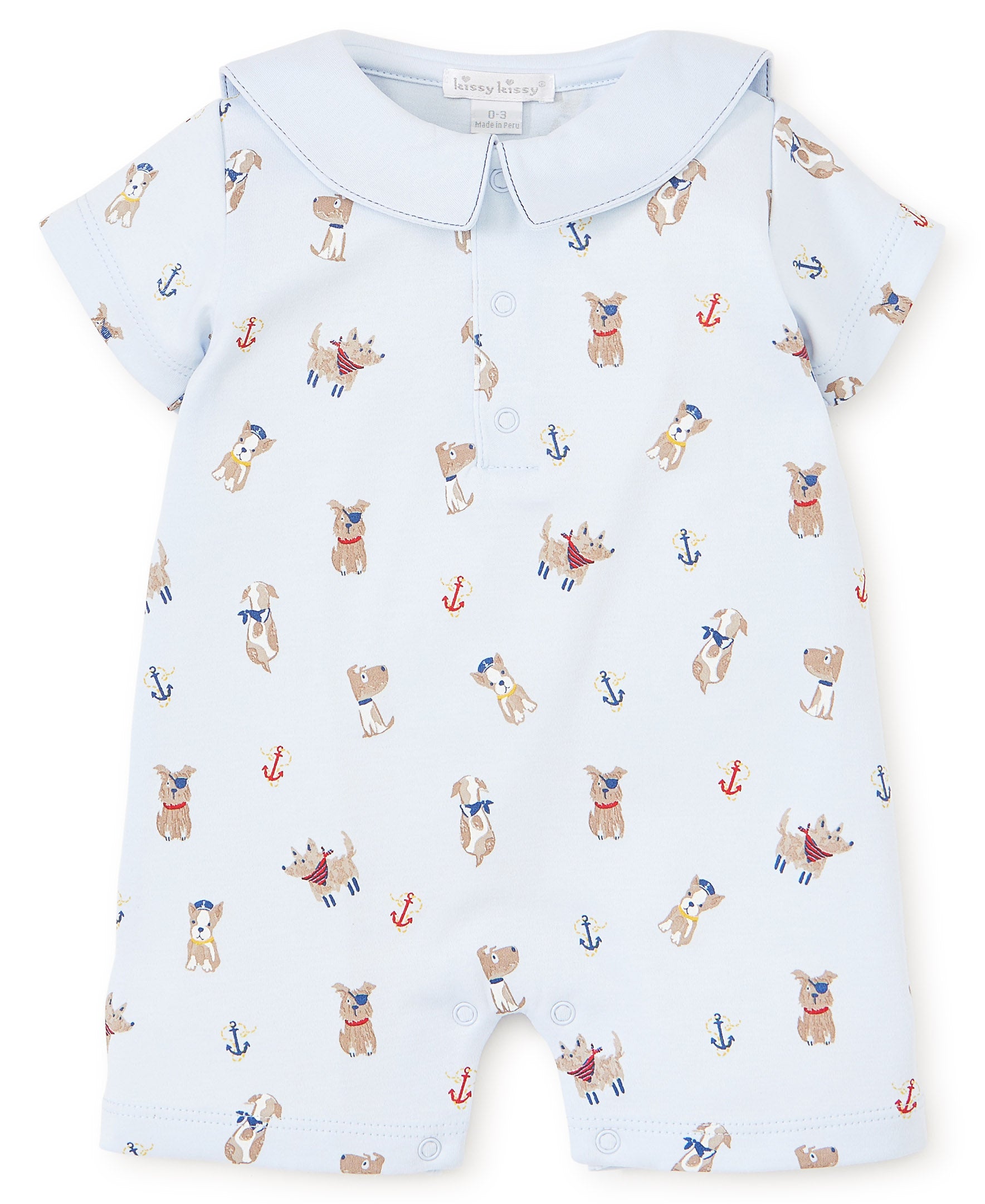 Salty Dogs Short Collared Playsuit - Kissy Kissy