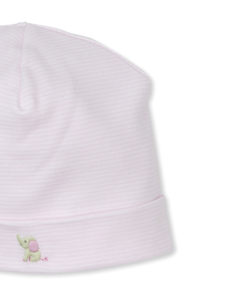 Hand Emb. SCE Safari Style Pink Stripe Hat - Kissy Kissy