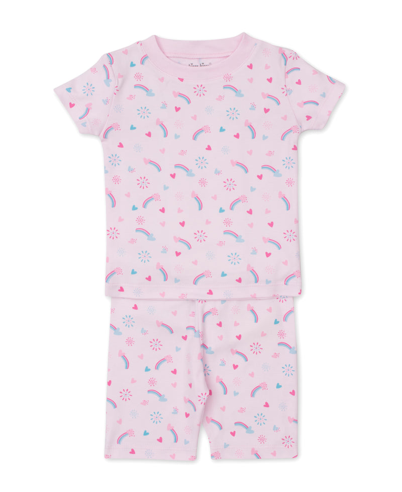 Hearts and Rainbows Kids Short Pajama Set (Size 10) - Kissy Kissy