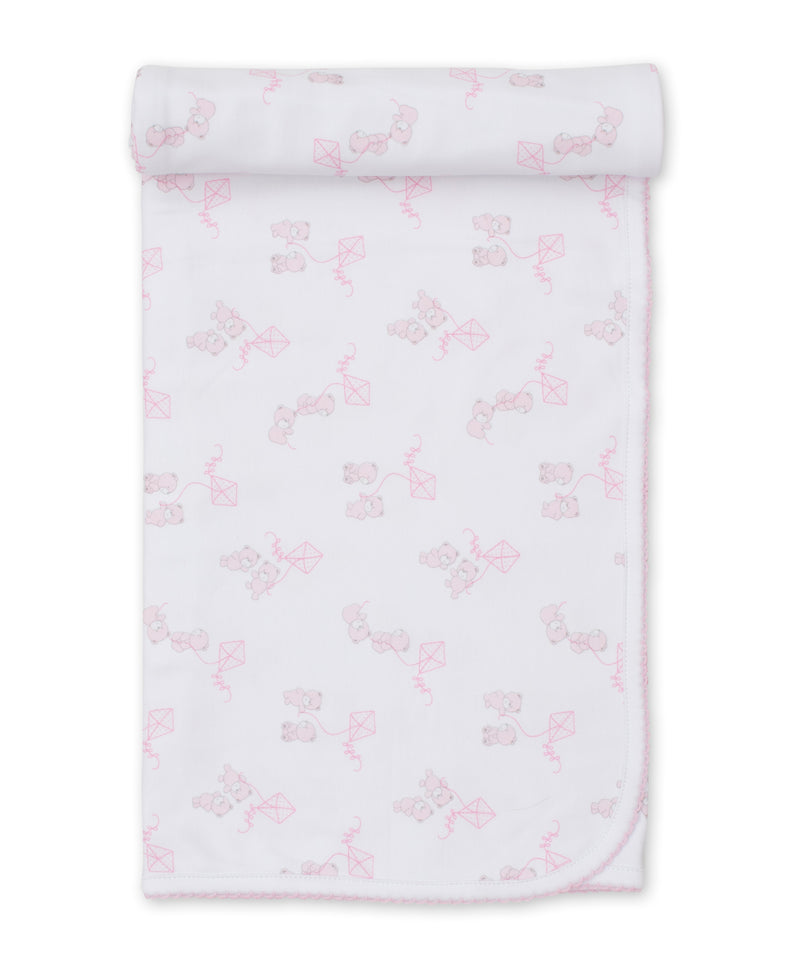 Beary Nice Kites Pink Print Blanket - Kissy Kissy
