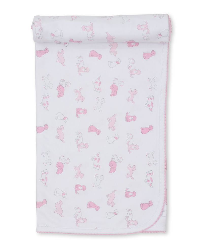 Puppy Dog Fun Pink Blanket - Kissy Kissy