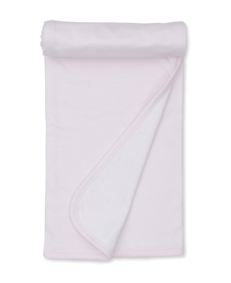 Hand Emb. SCE Safari Style Pink Stripe Blanket - Kissy Kissy