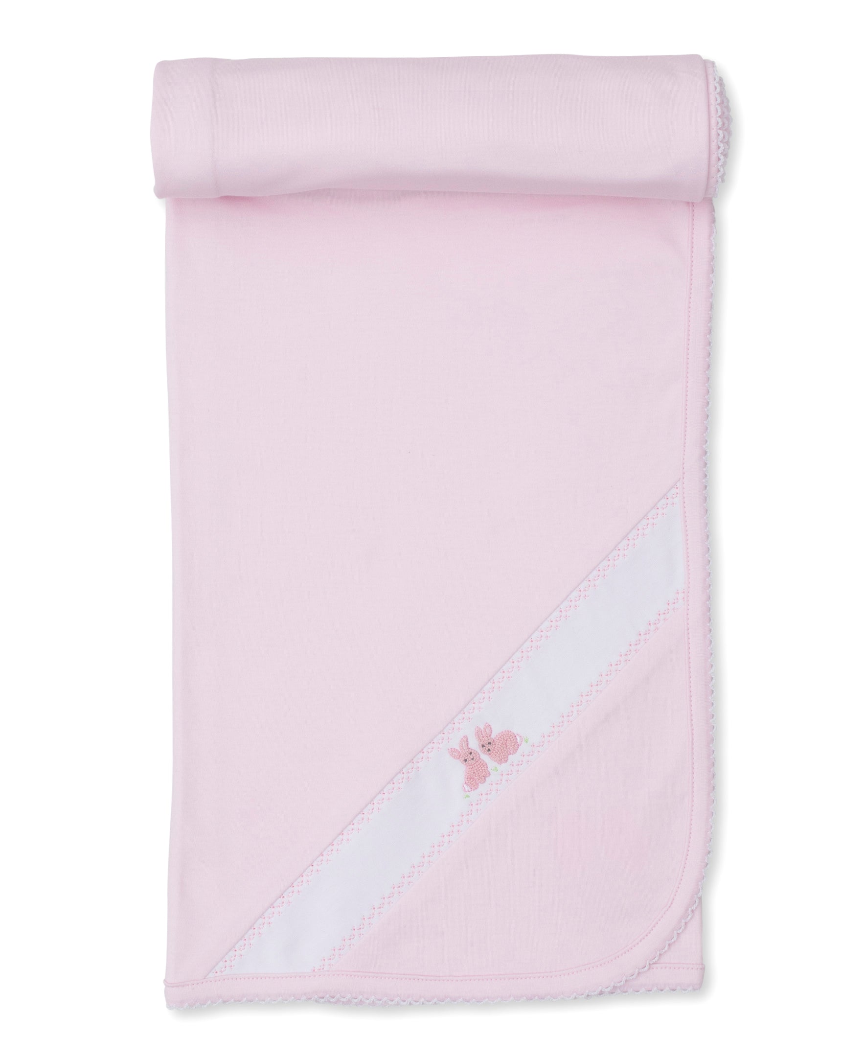 Premier Cottontail Hollows Pink Hand Emb. Blanket - Kissy Kissy
