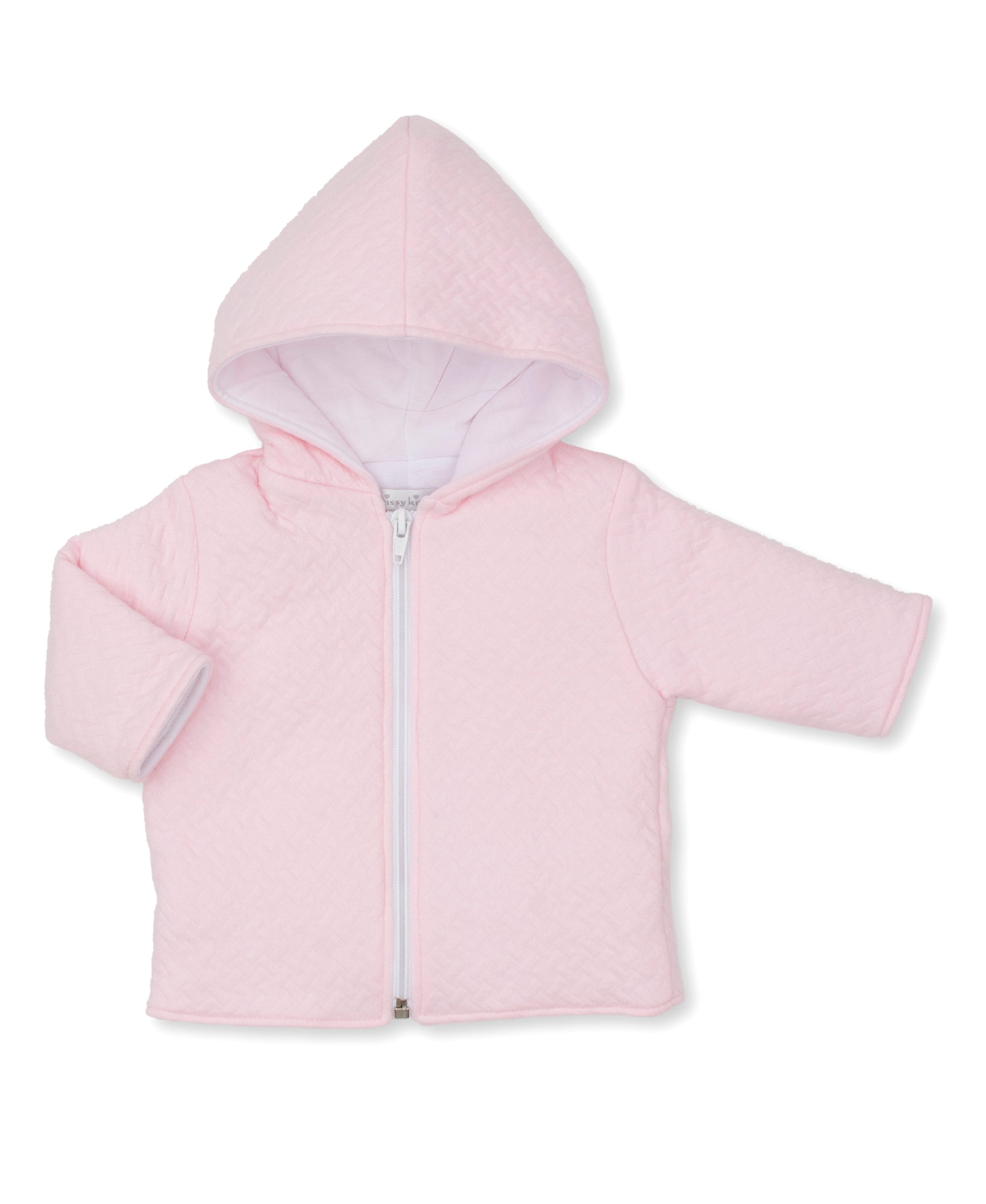 Classic Jacquards Pink Padded Zip Jacket - Kissy Kissy