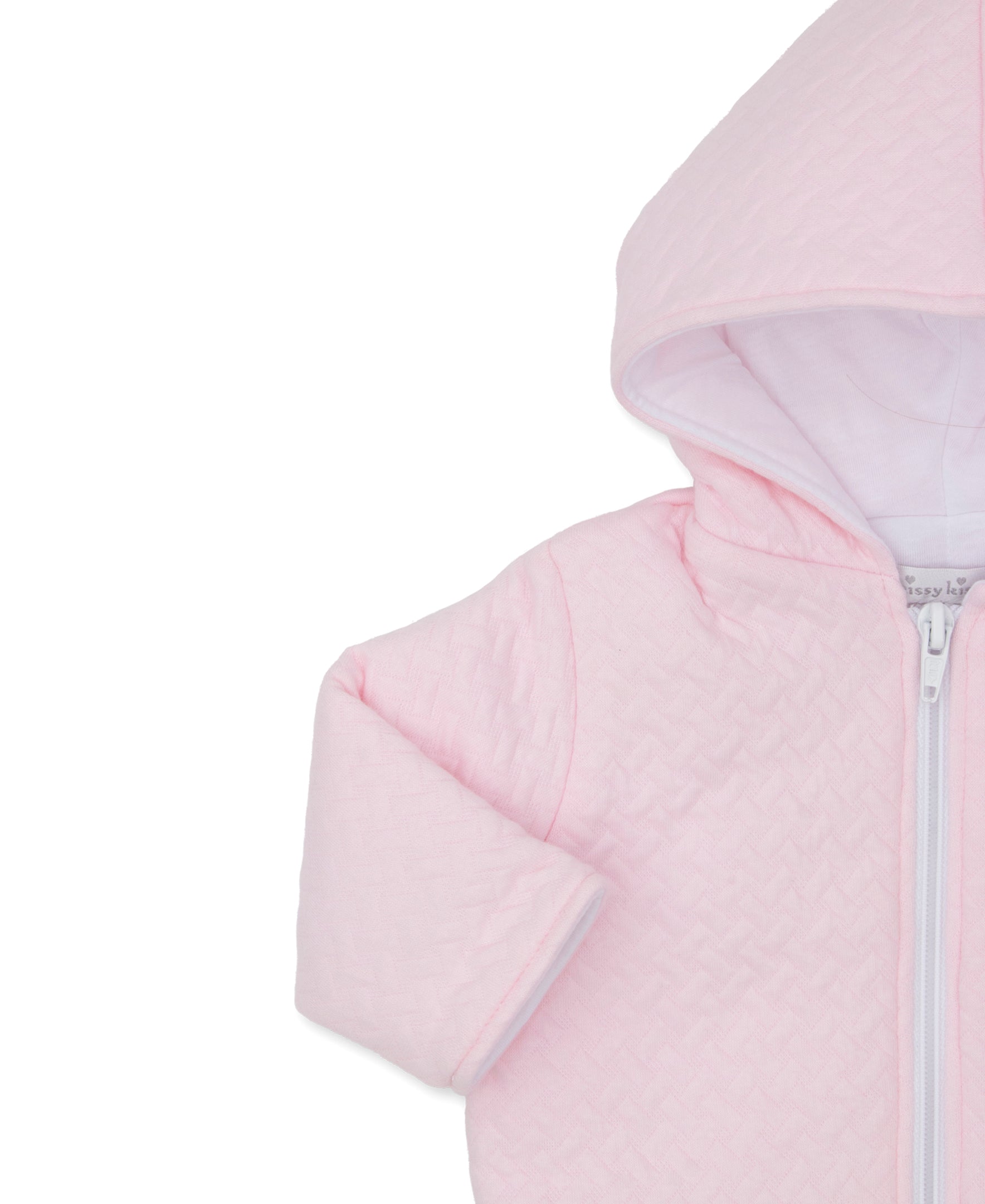 Classic Jacquards Pink Padded Zip Jacket - Kissy Kissy