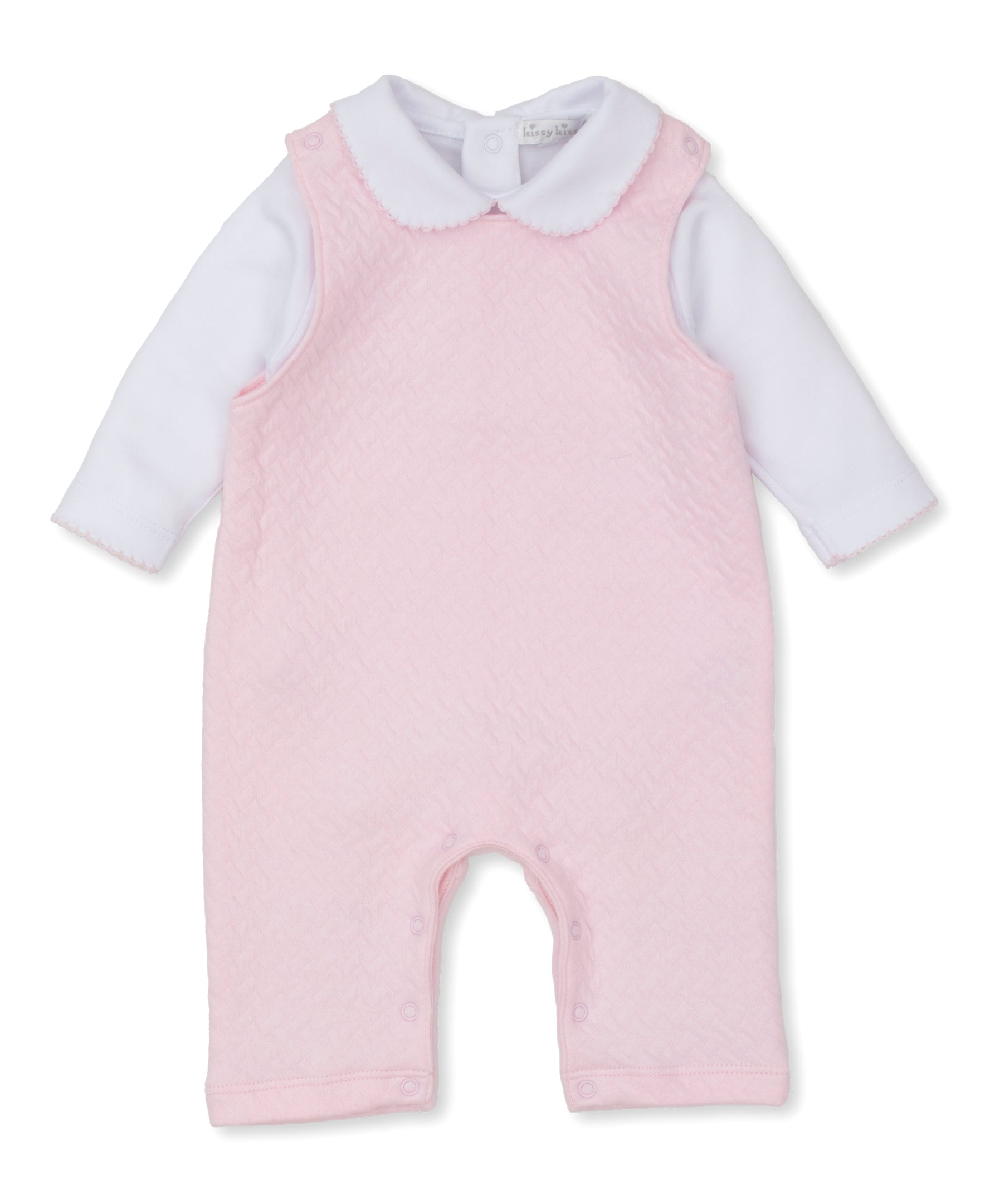 Classic Jacquards Pink Overall Set - Kissy Kissy