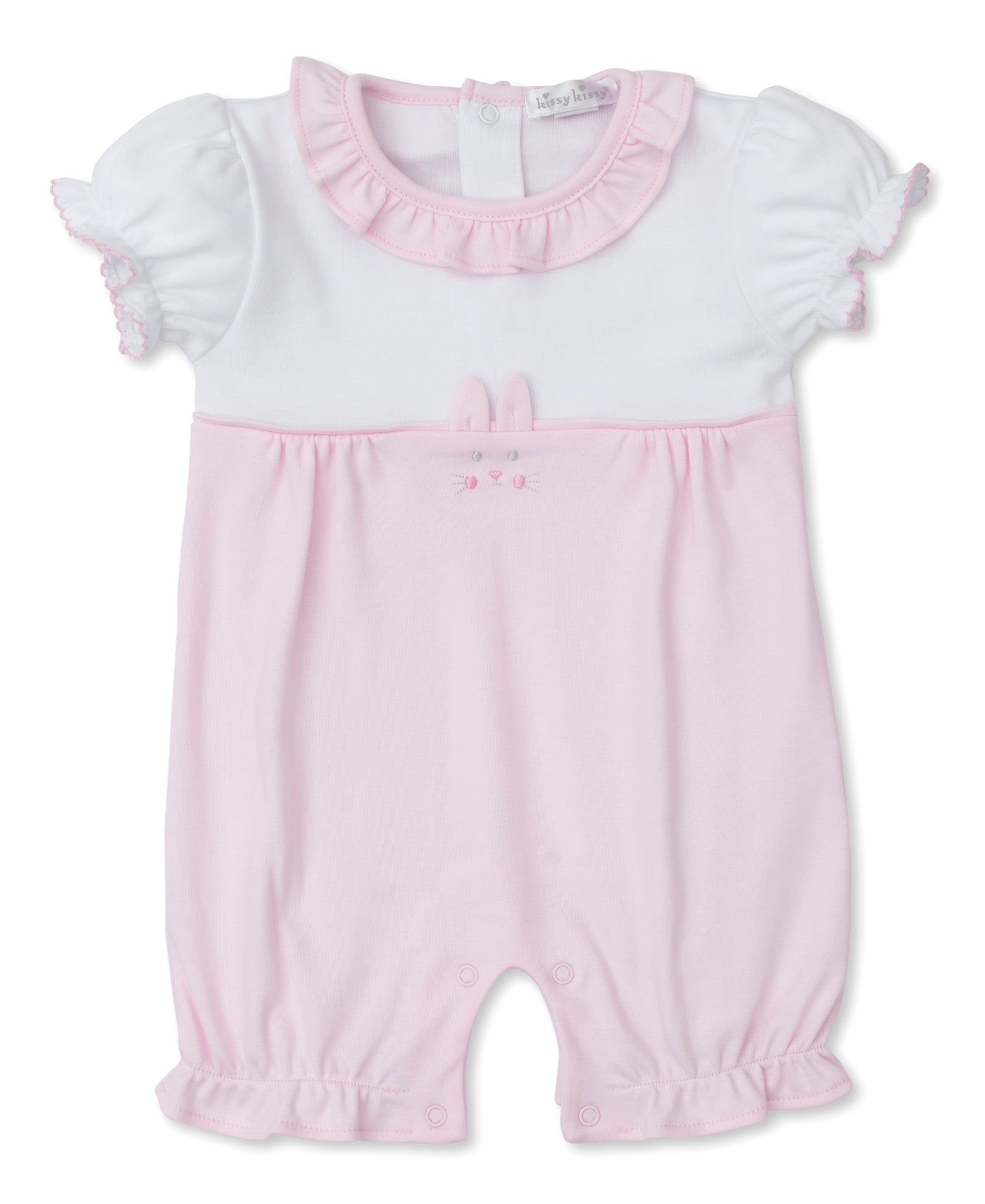 Cottontail Hollows Pink Short Playsuit - Kissy Kissy