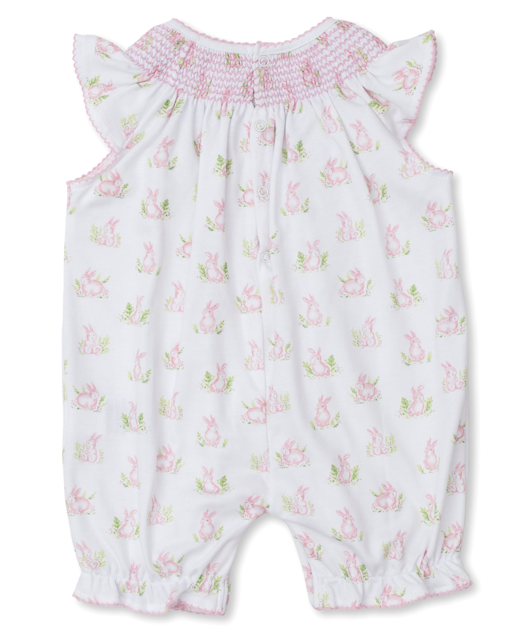 Cottontail Hollows Pink Print Short Playsuit - Kissy Kissy