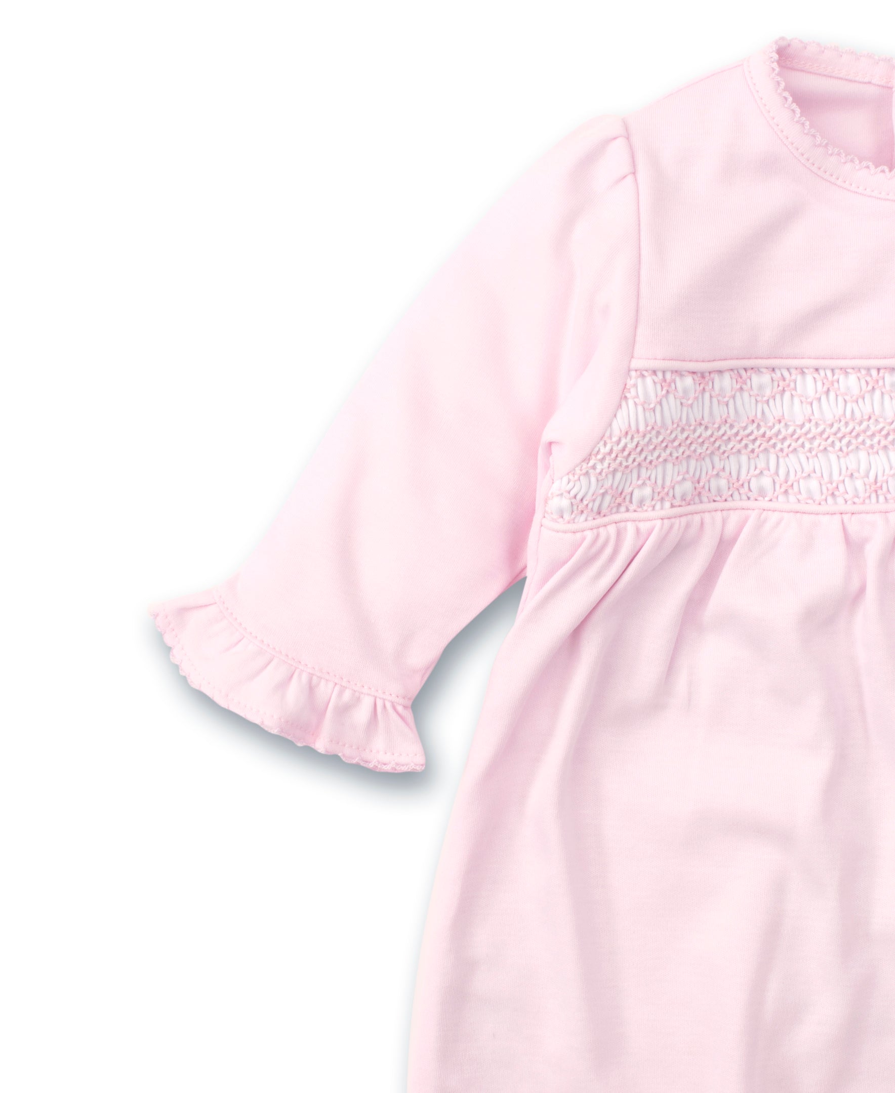 Hand Smocked CLB Charmed Pink Sack Gown - Kissy Kissy
