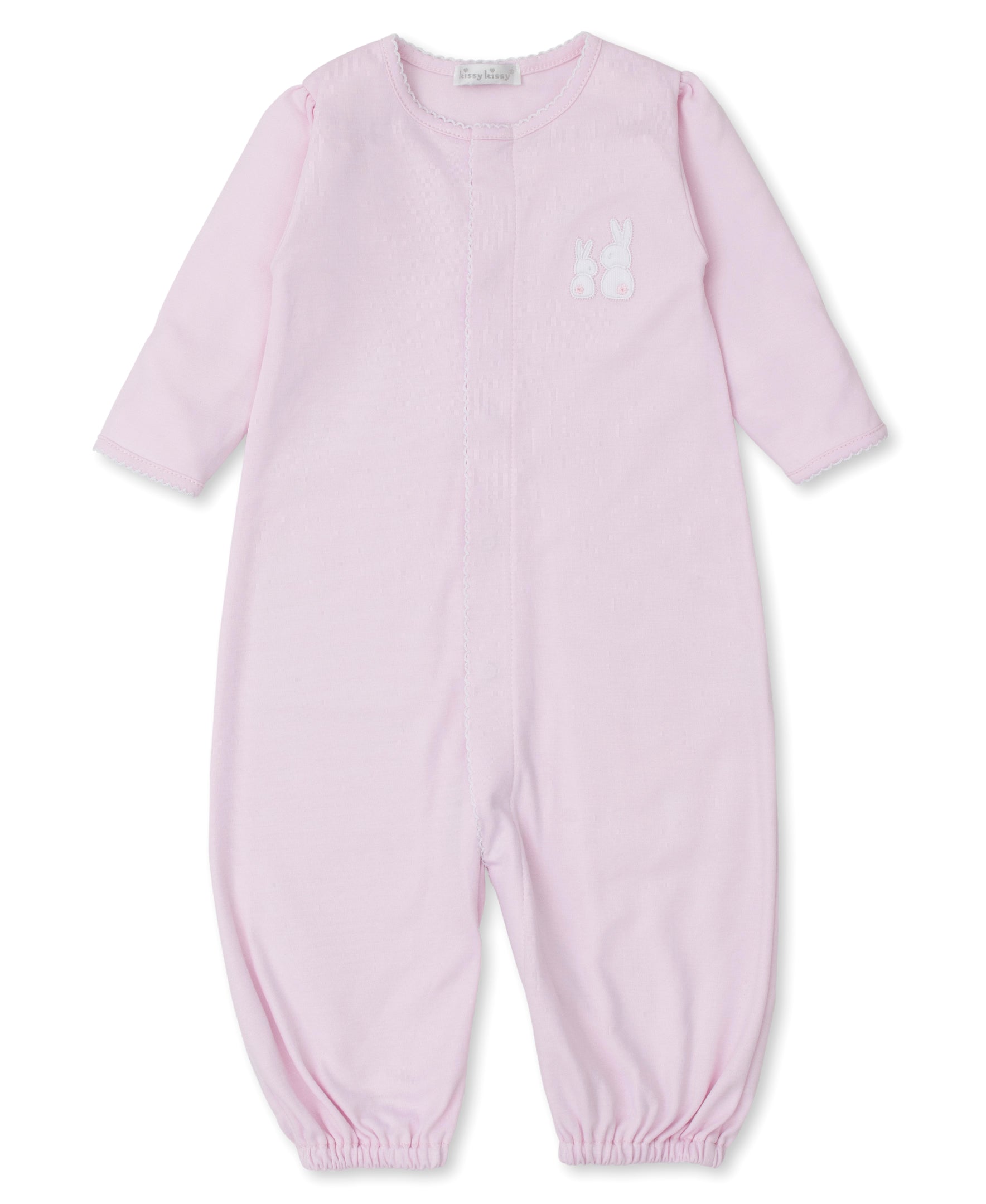 Pique Cuddle Bunnies Pink Convertible Gown - Kissy Kissy