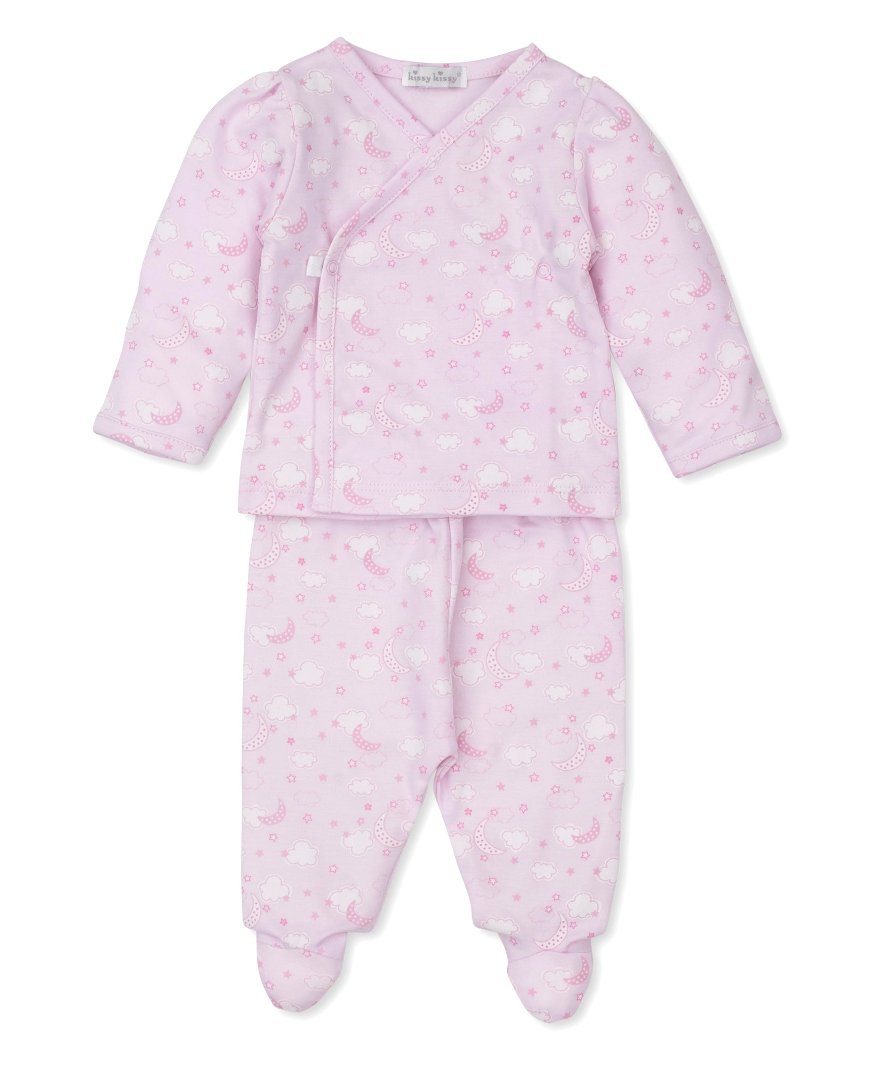 Night Clouds Pink Footed Pant Set - Kissy Kissy