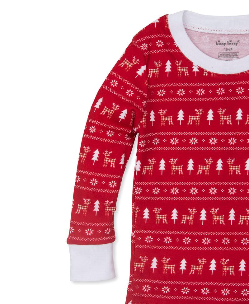 Reindeer Checks Toddler Pajama Set - Kissy Kissy