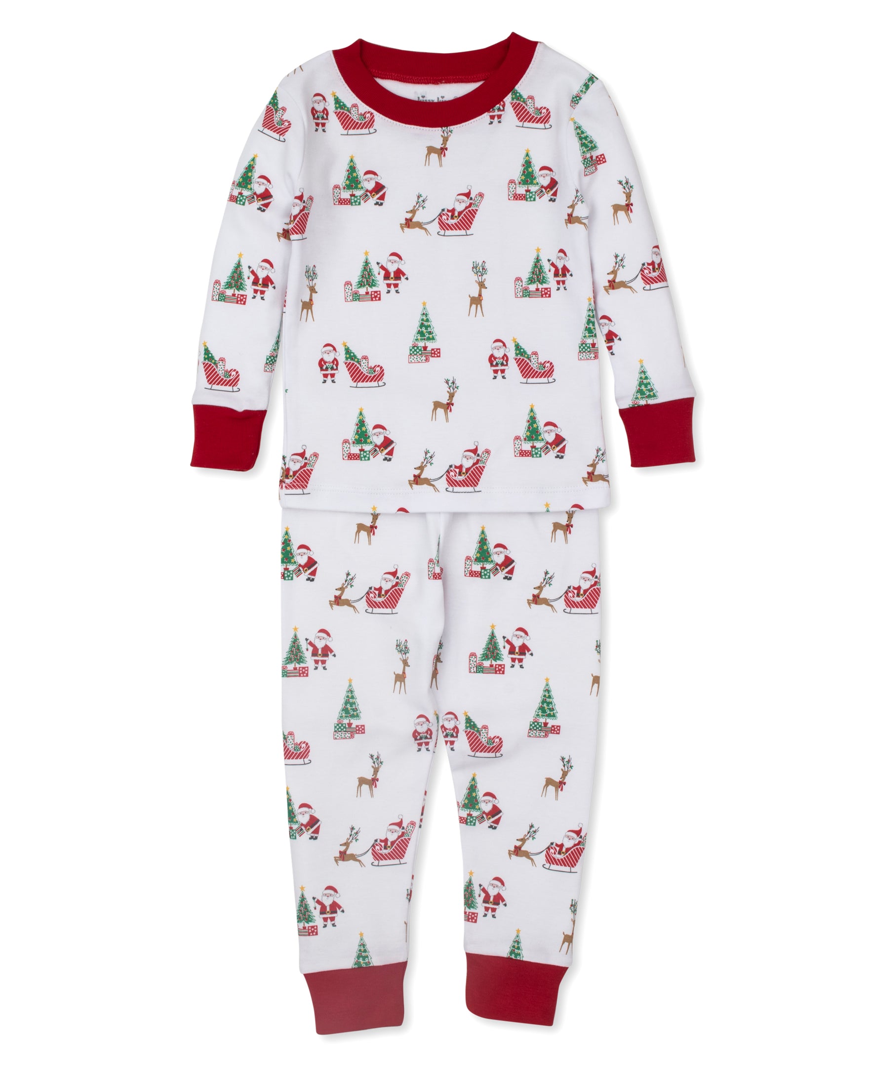 Santa's Sleigh Print Pajama Set - Kissy Kissy