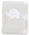 Gray Elephant Knit Novelty Blanket - Kissy Kissy