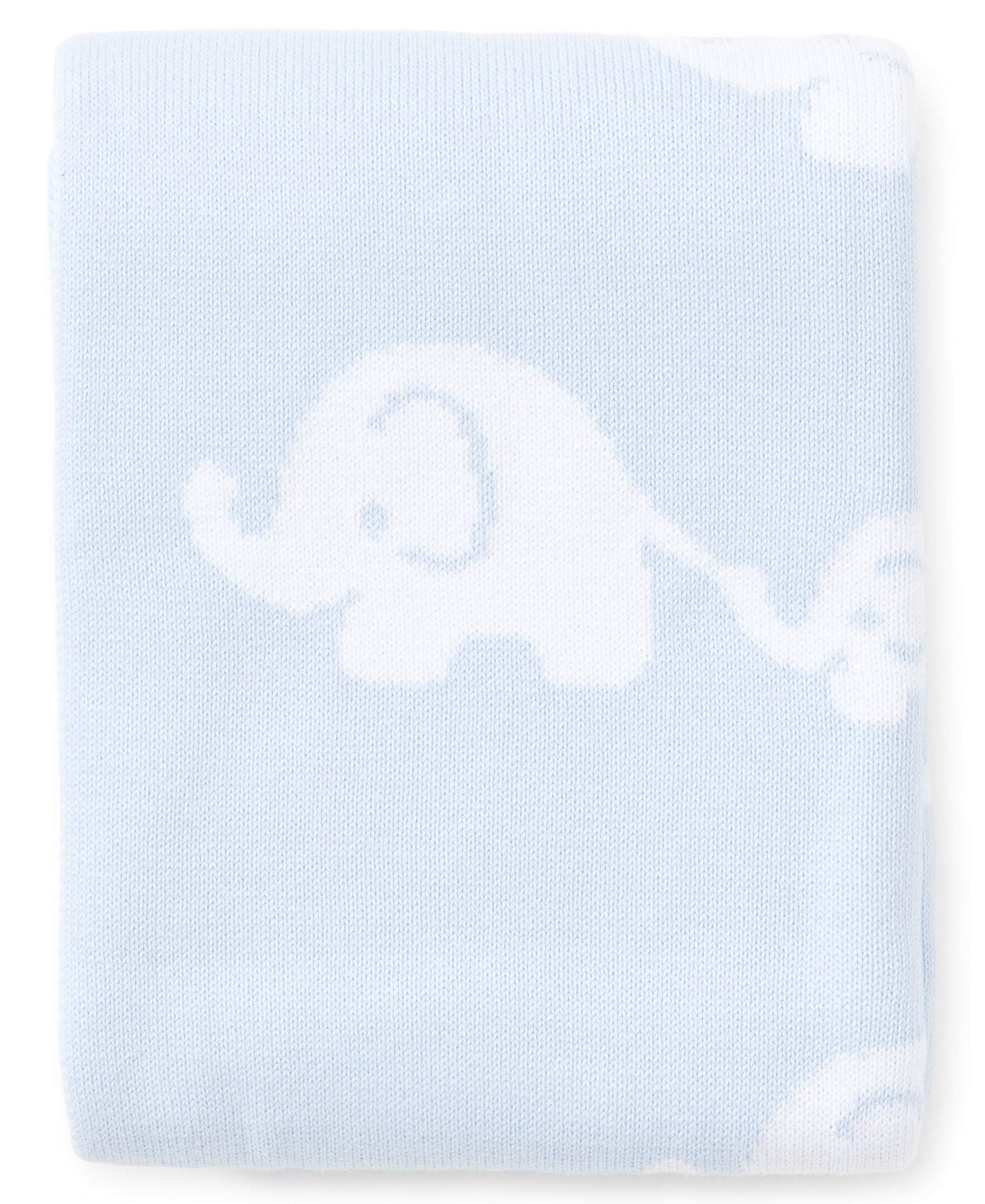 Blue Elephant Knit Novelty Blanket - Kissy Kissy