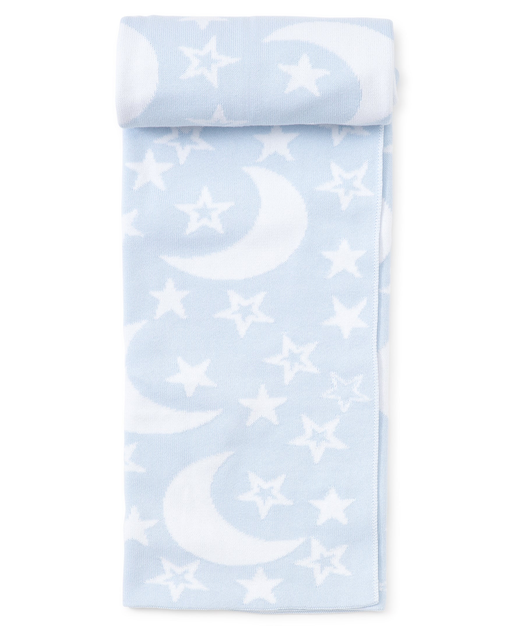 Blue Moon and Star Knit Novelty Blanket - Kissy Kissy