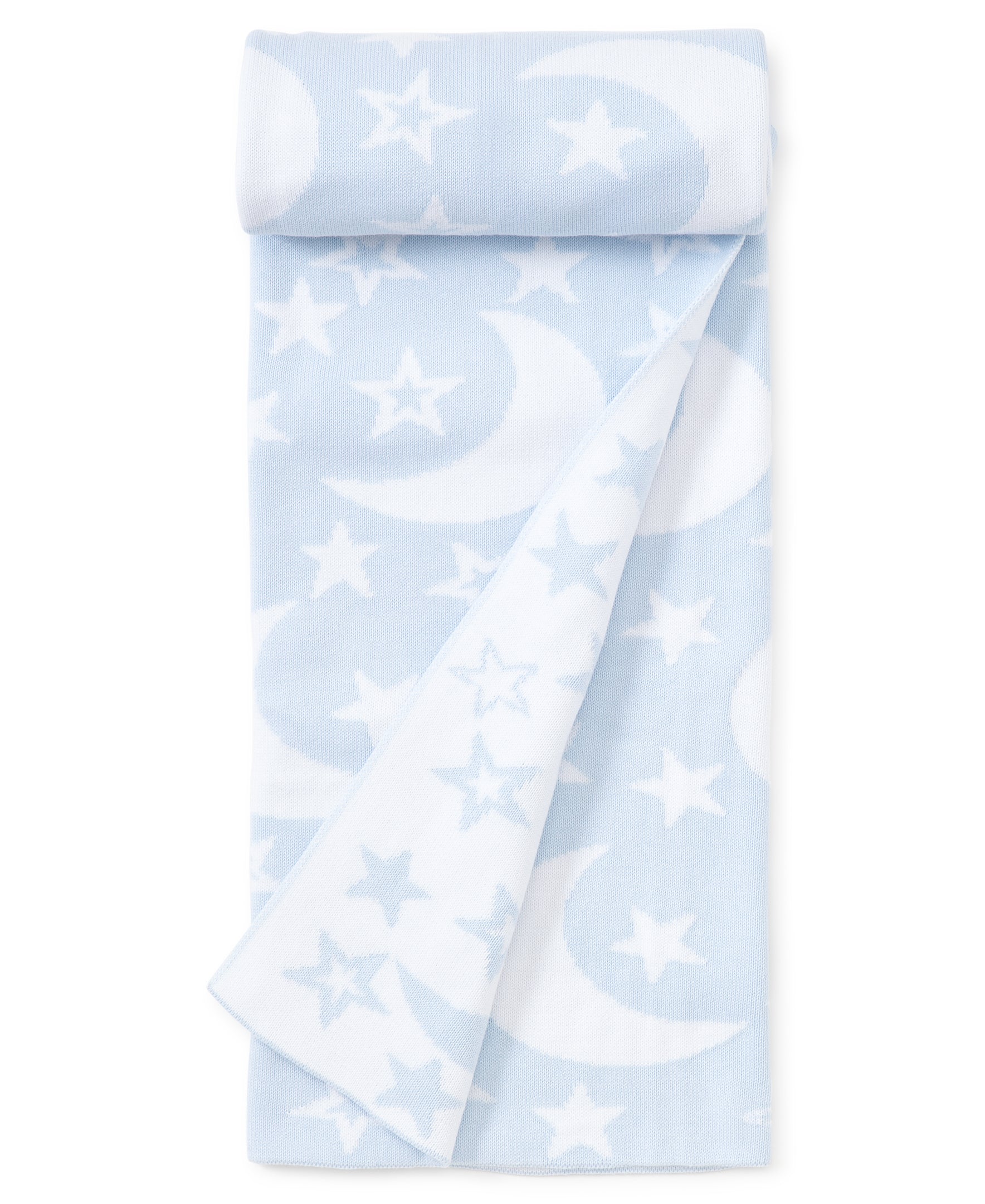 Blue Moon and Star Knit Novelty Blanket - Kissy Kissy