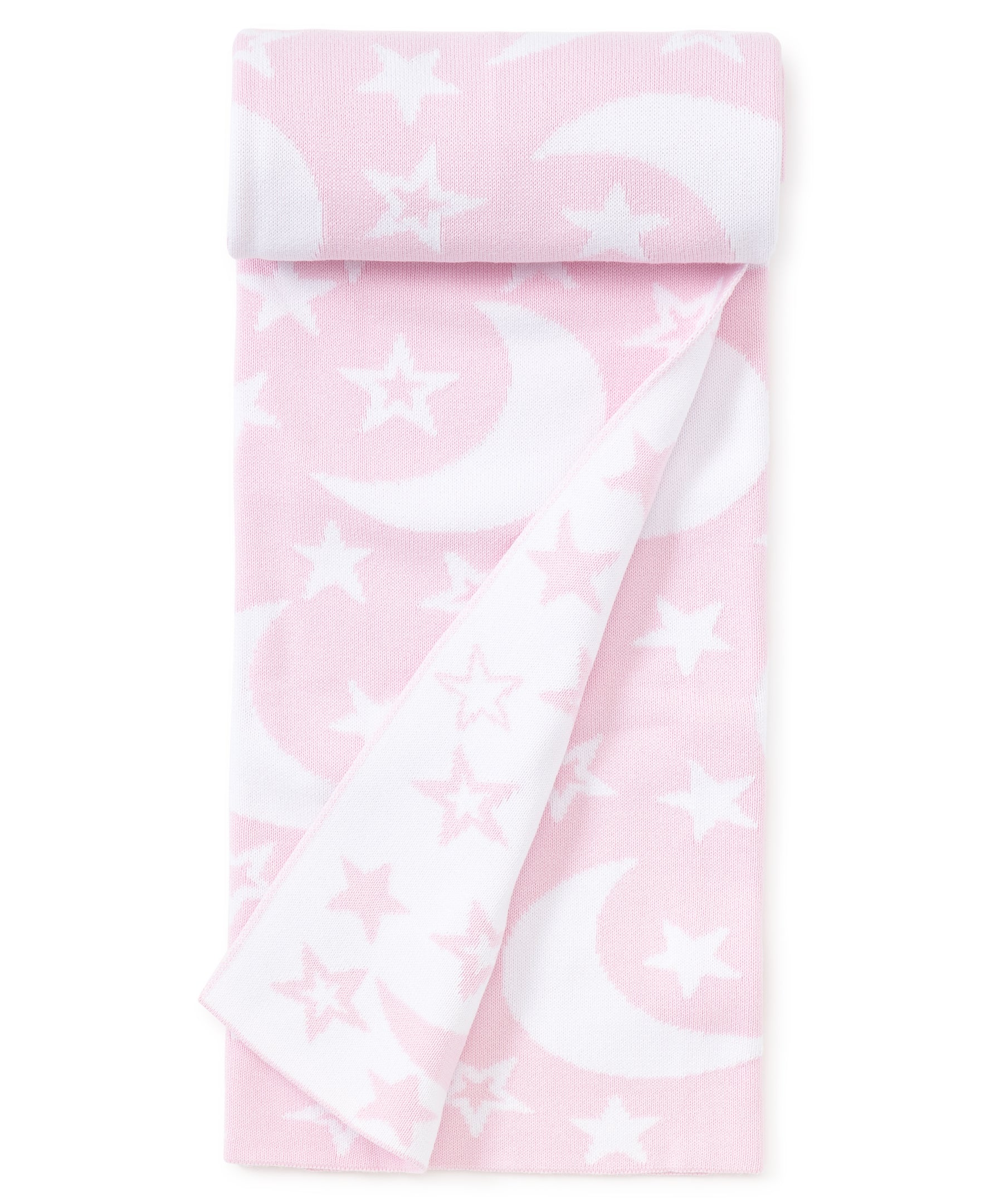 Pink Moon and Star Knit Novelty Blanket - Kissy Kissy