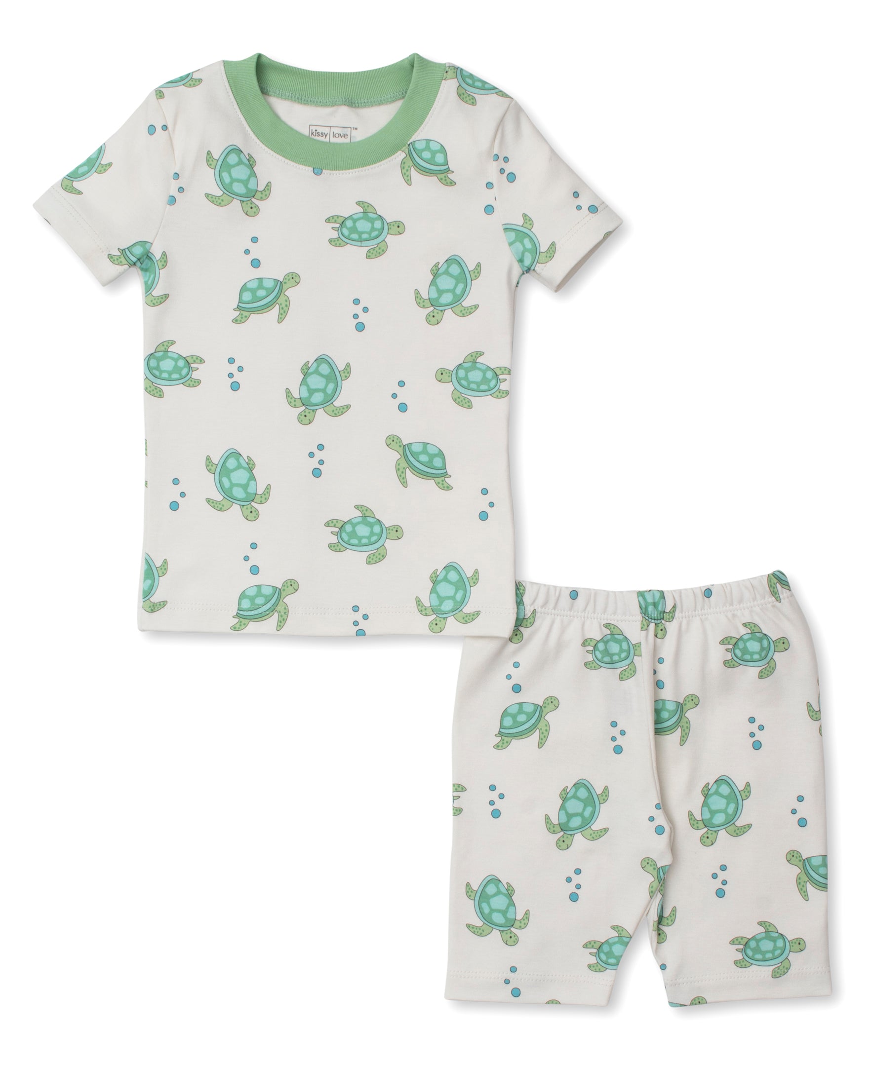 Kissy Love Playful Turtles Short Toddler Pajama Set - Kissy Kissy