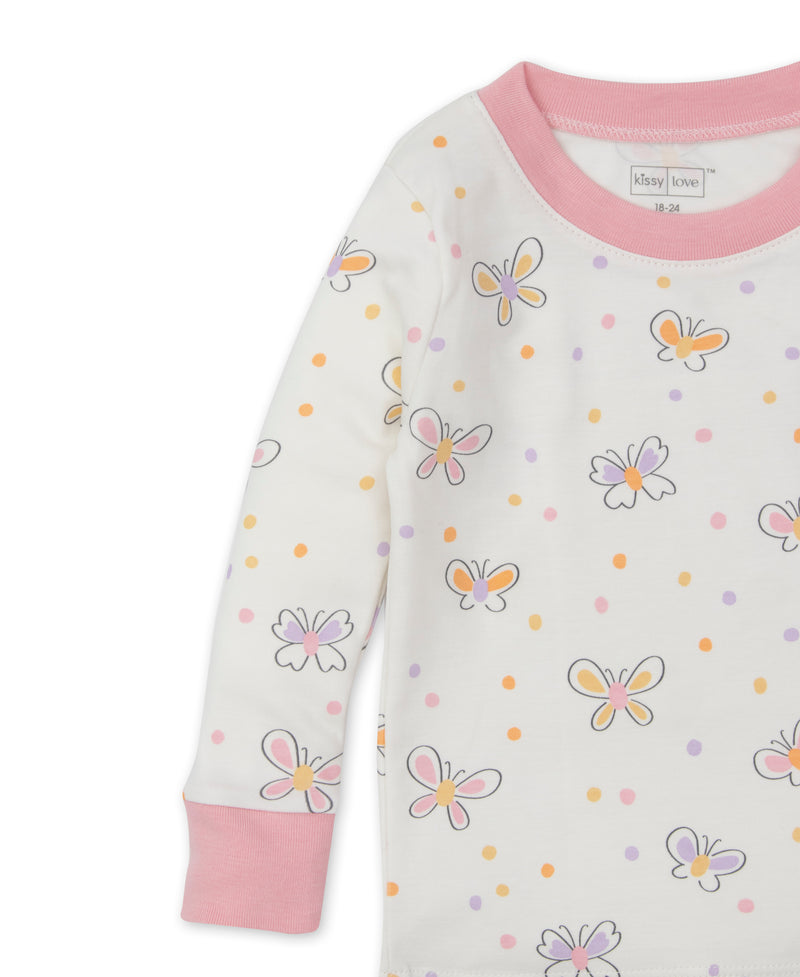 Kissy Love Butterfly Kids Pajama Set (Size 6) - Kissy Kissy