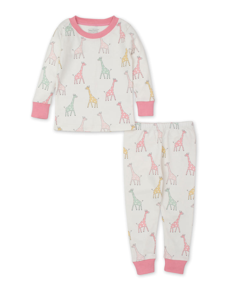 Kissy Love Giraffe Friends Pink Kids Pajama Set (Size 6) - Kissy Kissy